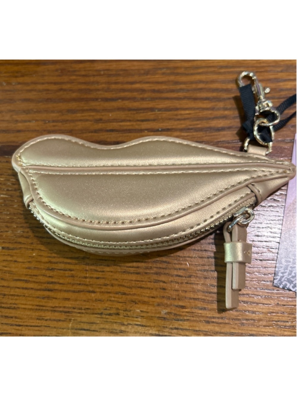 Women's Diane von Furstenberg Gold Lip Key Holder One Size